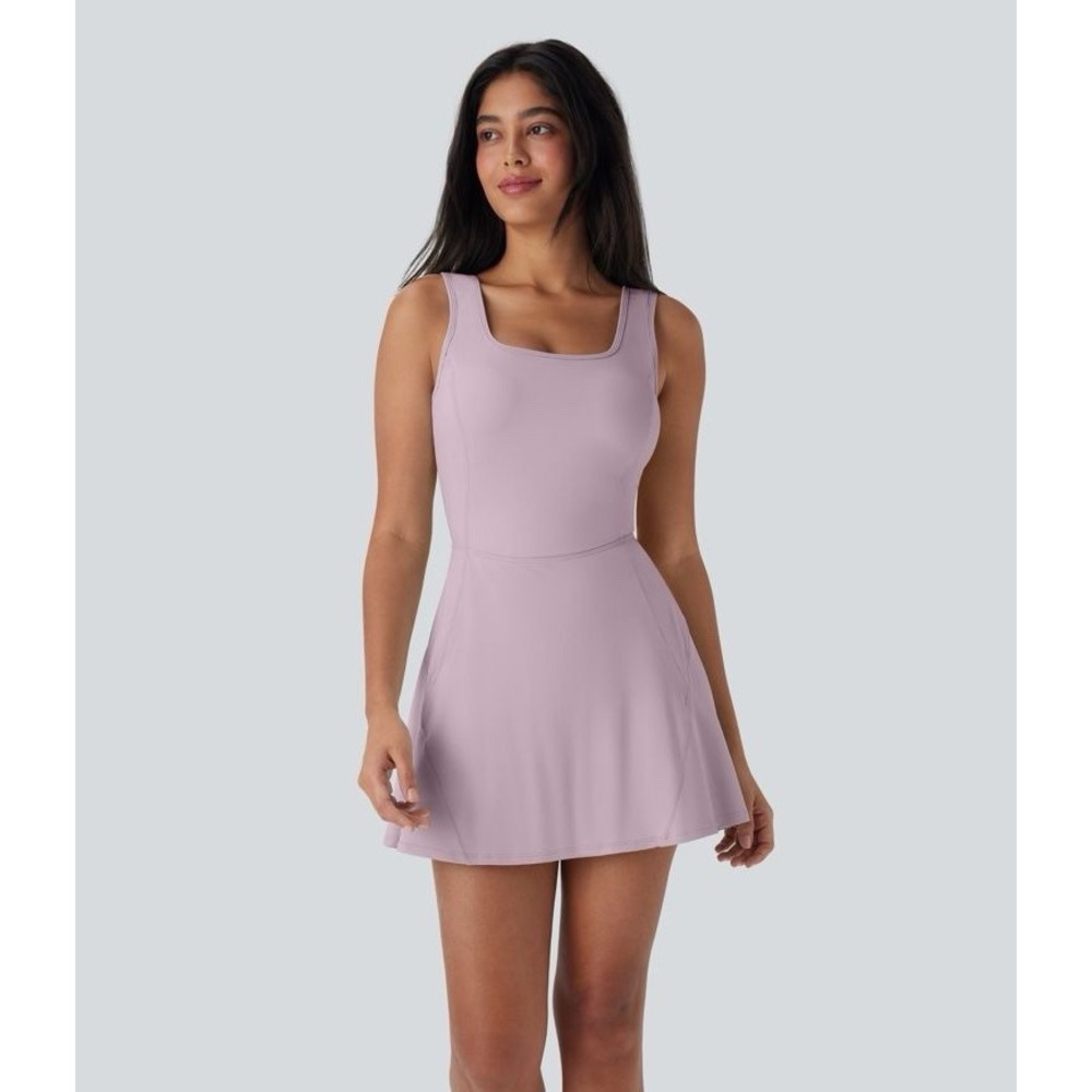 Halara SoftlyZero Airy U Neck 2-in-1 Pocket Mini  Active Dress Easy Peezy XL